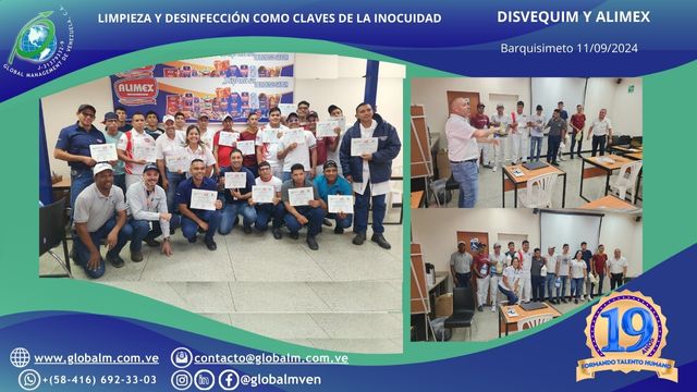 Curso-Limpieza-Desinfección-Claves-Inocuidad-Disvequim-Alimex-Barquisimeto